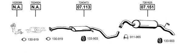 ASMET FO070480 Exhaust System